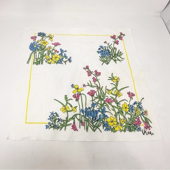 Vintage VERA NEUMANN Napkins Set of 3 Printed Floral 16” X 16” Square Napkins - Picture 11 of 14